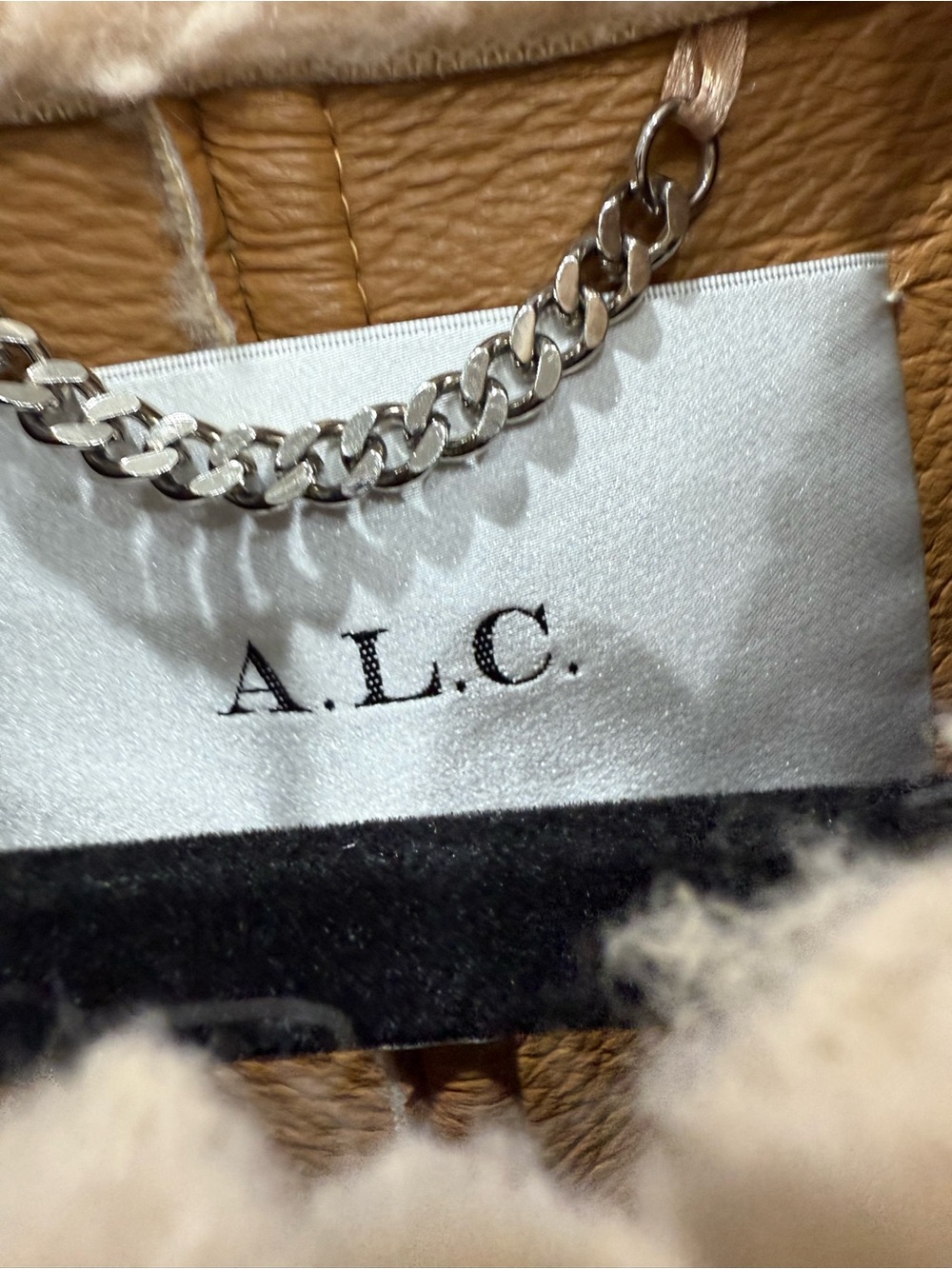 A.L.C. Beige Sherpa Puffer Jacket - Picture 2 of 2